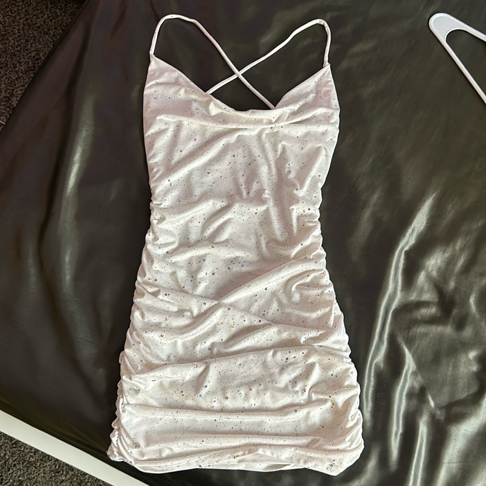 White dress with sparkles on it